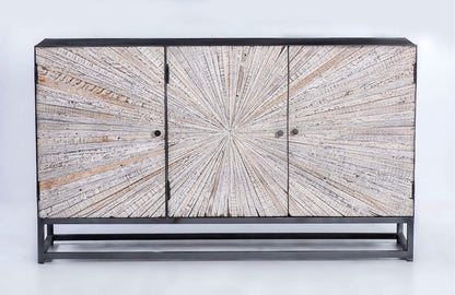 Jofran - Reclaimed Wood Astral Plains 3 Door Accent Cabinet - Grey Wash - 1929-59 view 1