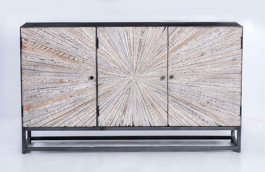Jofran - Reclaimed Wood Astral Plains 3 Door Accent Cabinet - Grey Wash - 1929-59 view 1