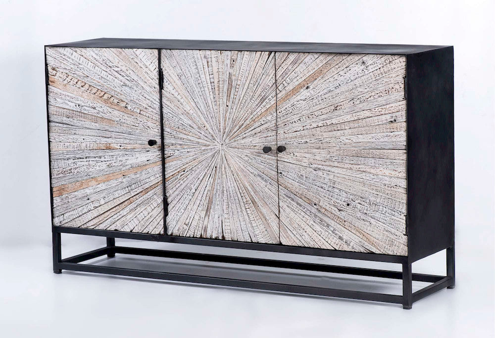 Jofran - Reclaimed Wood Astral Plains 3 Door Accent Cabinet - Grey Wash - 1929-59 view 3