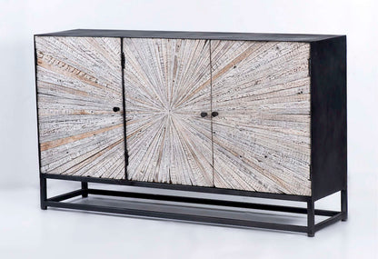 Jofran - Reclaimed Wood Astral Plains 3 Door Accent Cabinet - Grey Wash - 1929-59 view 3