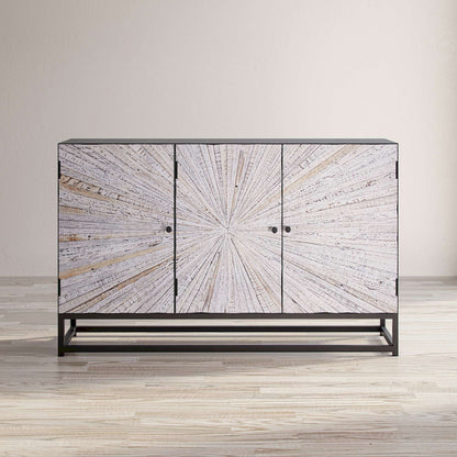Jofran - Reclaimed Wood Astral Plains 3 Door Accent Cabinet - Grey Wash - 1929-59 view 7