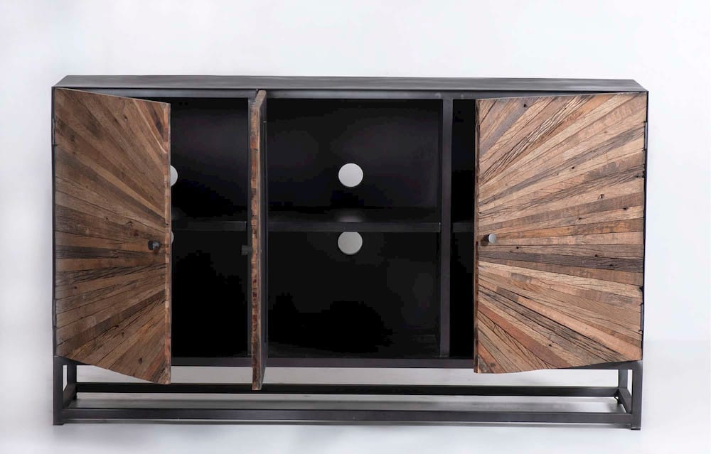 Jofran - Reclaimed Wood Astral Plains 3 Door Accent Cabinet - Natural - 1928-59 view 6