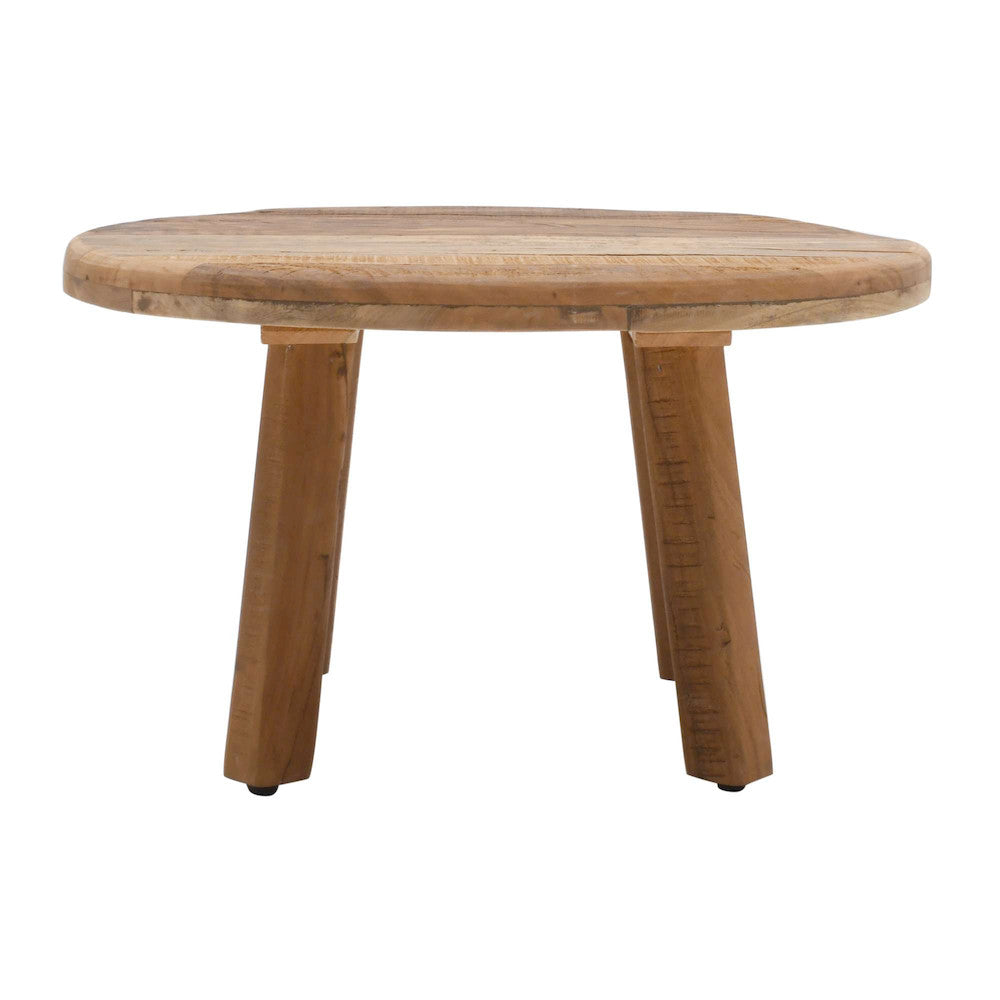 Jofran - Reclamation 24in Round Rustic Reclaimed Solid Wood Coffee Table in Rustic Unfinished Brown - 2300-12 view 1