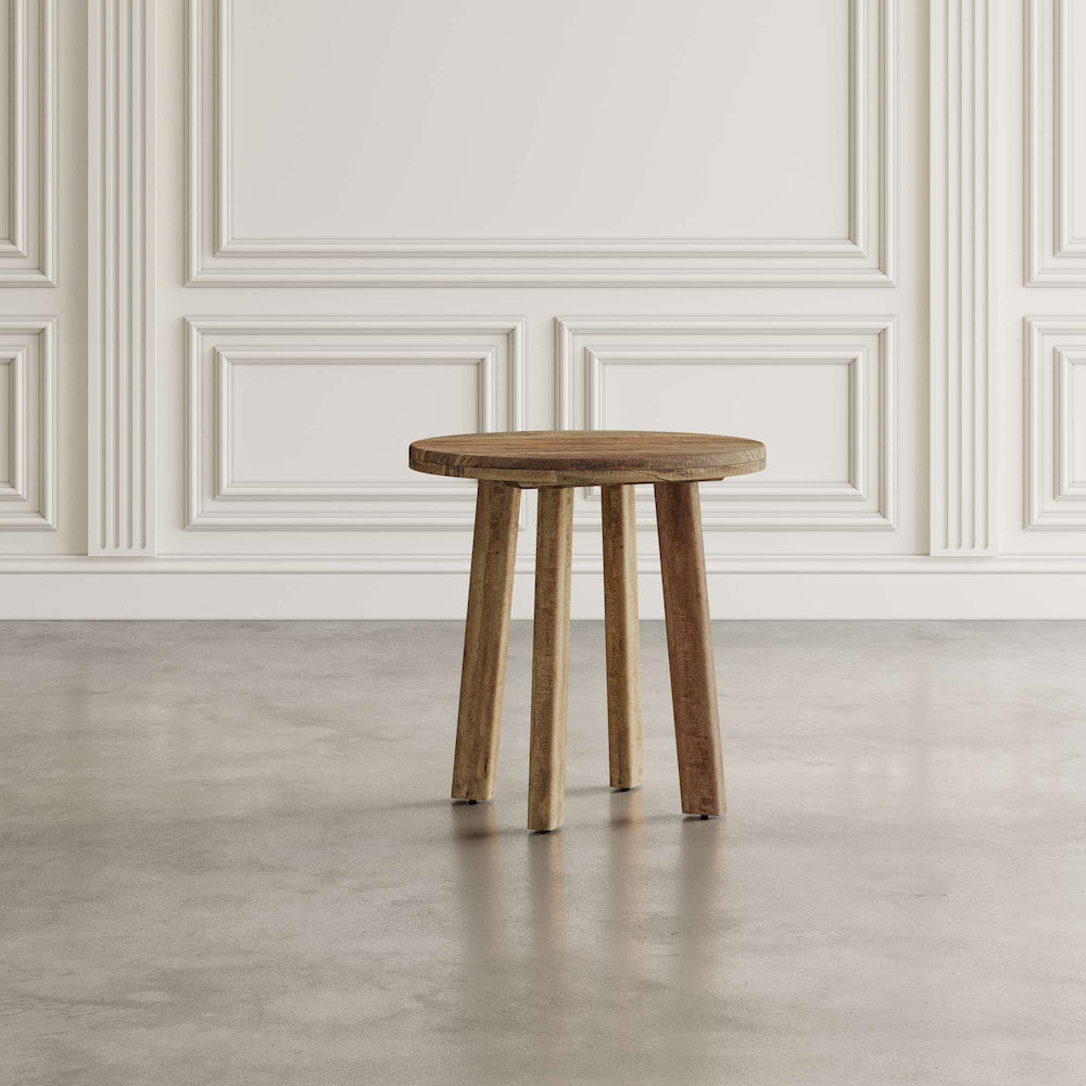 Jofran - Reclamation 24in Round Rustic Reclaimed Solid Wood End Table in Rustic Unfinished Brown - 2300-8 view 3