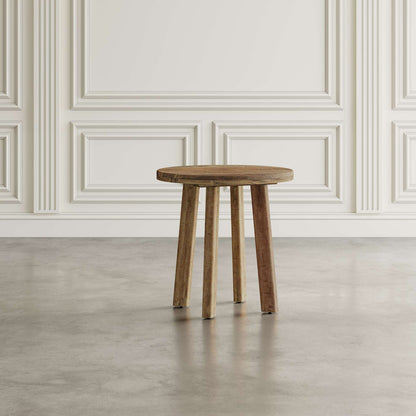 Jofran - Reclamation 24in Round Rustic Reclaimed Solid Wood End Table in Rustic Unfinished Brown - 2300-8 view 3