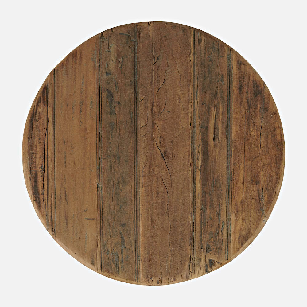 Jofran - Reclamation 24in Round Rustic Reclaimed Solid Wood End Table in Rustic Unfinished Brown - 2300-8 view 7