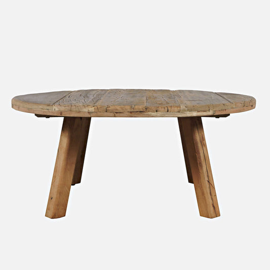 Jofran - Reclamation 36in Round Rustic Reclaimed Solid Wood Coffee Table, Rustic Unfinished Brown - 2300-2 view 1