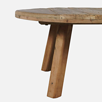 Jofran - Reclamation 36in Round Rustic Reclaimed Solid Wood Coffee Table, Rustic Unfinished Brown - 2300-2 view 6