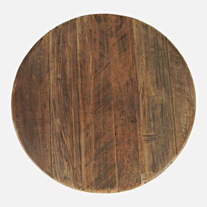 Jofran - Reclamation 36in Round Rustic Reclaimed Solid Wood Coffee Table, Rustic Unfinished Brown - 2300-2 view 7