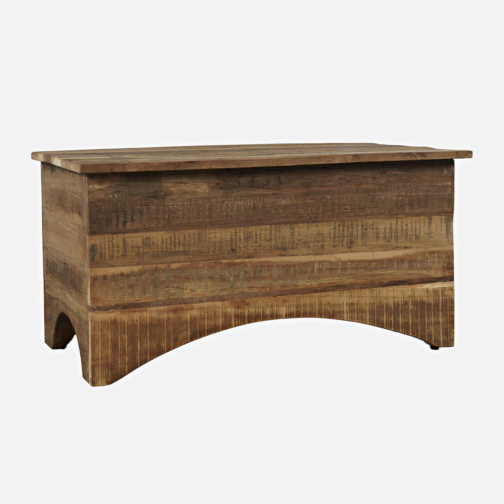 Jofran - Reclamation 36in Rustic Reclaimed Solid Wood Storage Chest Cabinet, Rustic Unfinished Brown - 2300-13 view 2