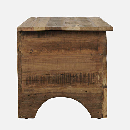 Jofran - Reclamation 36in Rustic Reclaimed Solid Wood Storage Chest Cabinet, Rustic Unfinished Brown - 2300-13 view 4
