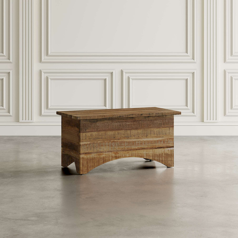 Jofran - Reclamation 36in Rustic Reclaimed Solid Wood Storage Chest Cabinet, Rustic Unfinished Brown - 2300-13 view 7