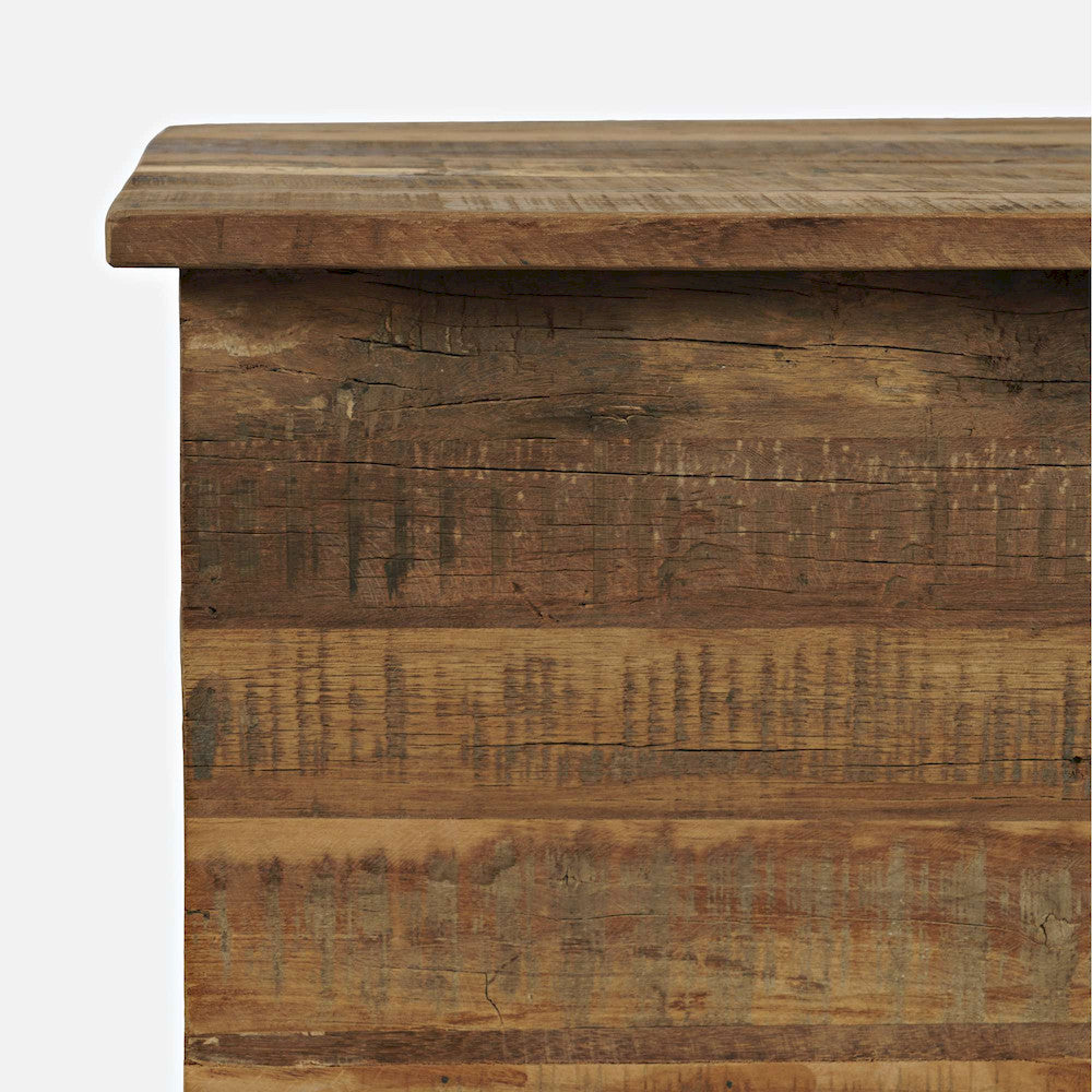 Jofran - Reclamation 36in Rustic Reclaimed Solid Wood Storage Chest Cabinet, Rustic Unfinished Brown - 2300-13 view 9