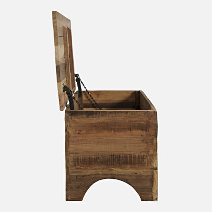 Jofran - Reclamation 36in Rustic Reclaimed Solid Wood Storage Chest Cabinet, Rustic Unfinished Brown - 2300-13 view 10