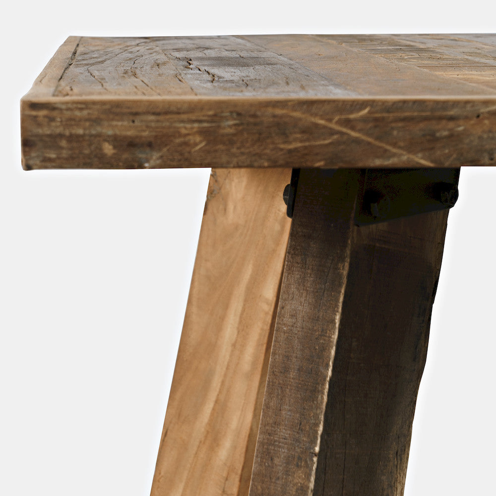 Jofran - Reclamation 42in Rustic Reclaimed Solid Wood Square Counter Height Dining Table, Rustic Unfinished Brown - 2301-SQ42 view 5