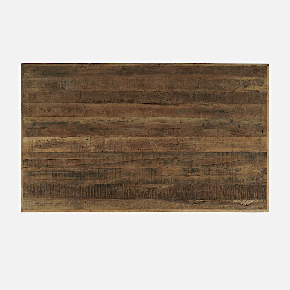 Jofran - Reclamation 50in Rustic Reclaimed Solid Wood Coffee Table with Storage Shelf, Rustic Unfinished Brown - 2300-1 view 9