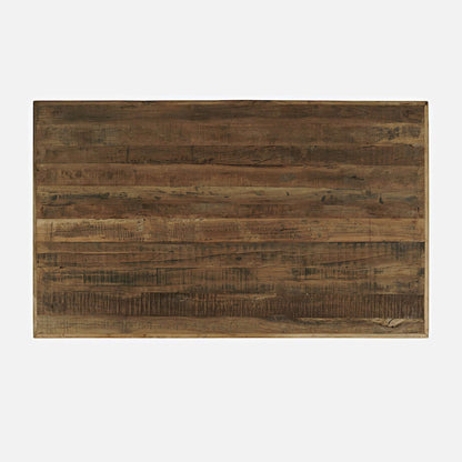 Jofran - Reclamation 50in Rustic Reclaimed Solid Wood Coffee Table with Storage Shelf, Rustic Unfinished Brown - 2300-1 view 9