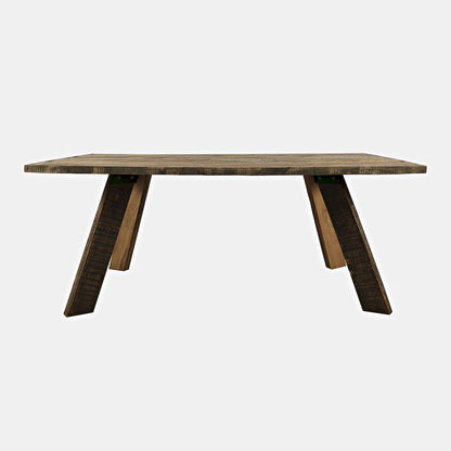 Jofran - Reclamation 72in Rustic Reclaimed Solid Wood Dining Table, Rustic Unfinished Brown - 2301-RCT72 view 1