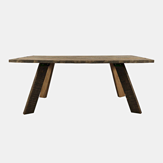Jofran - Reclamation 72in Rustic Reclaimed Solid Wood Dining Table, Rustic Unfinished Brown - 2301-RCT72 view 1