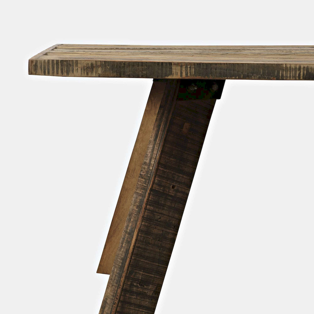 Jofran - Reclamation 72in Rustic Reclaimed Solid Wood Dining Table, Rustic Unfinished Brown - 2301-RCT72 view 4