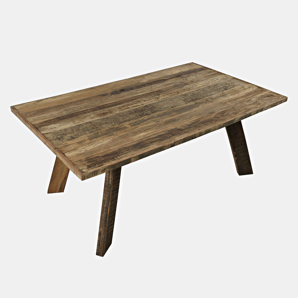 Jofran - Reclamation 72in Rustic Reclaimed Solid Wood Dining Table, Rustic Unfinished Brown - 2301-RCT72 view 5