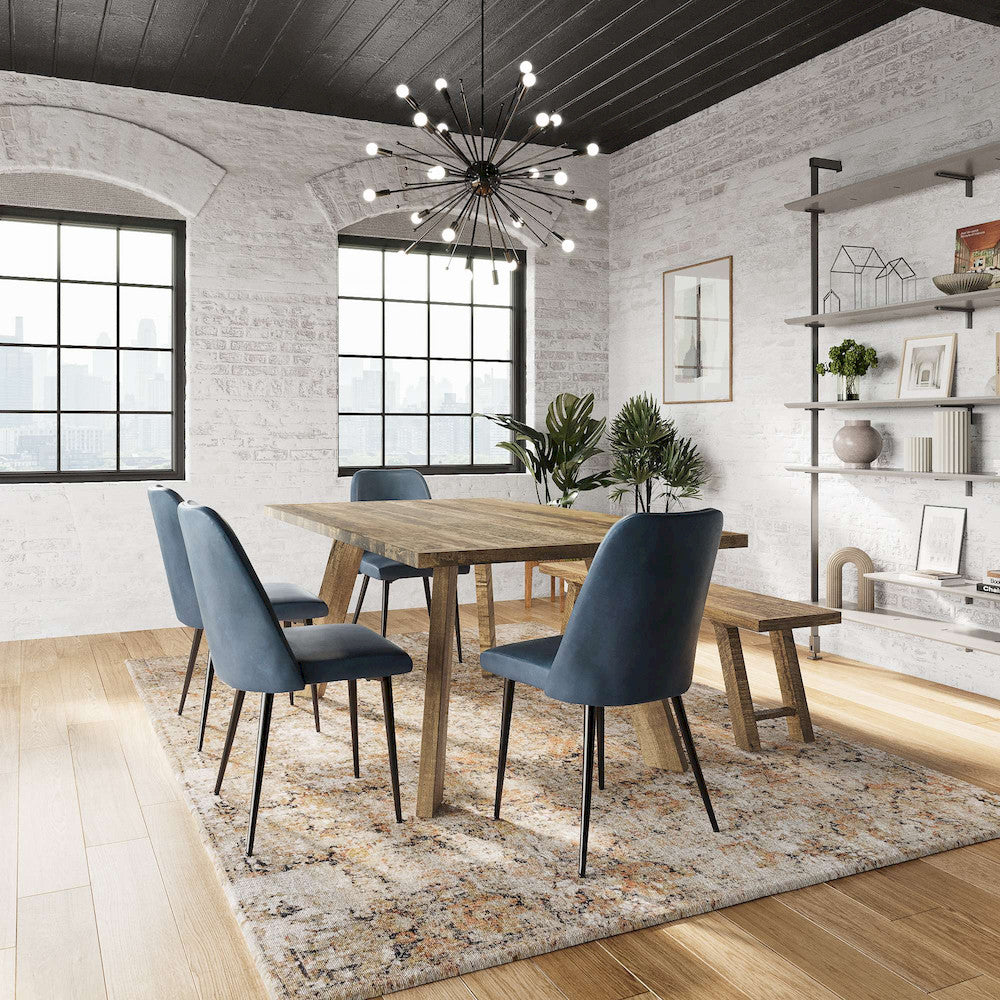 Jofran - Reclamation 72in Rustic Reclaimed Solid Wood Dining Table, Rustic Unfinished Brown - 2301-RCT72 view 7