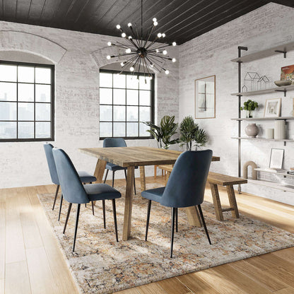 Jofran - Reclamation 72in Rustic Reclaimed Solid Wood Dining Table, Rustic Unfinished Brown - 2301-RCT72 view 7