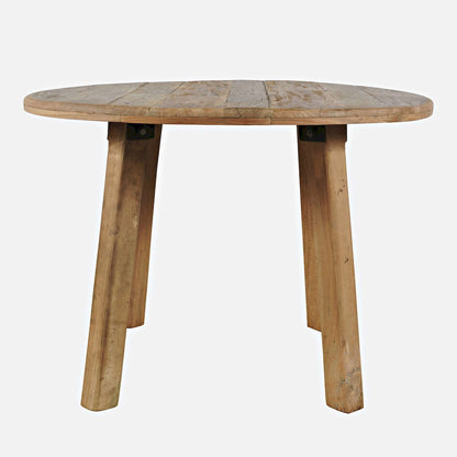 Jofran - Reclamation Five Piece Round Rustic Reclaimed Solid Wood Round Dining Set with Upholstered Chairs - 2301-RND-4-OWNCHJD view 9