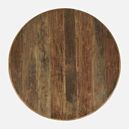 Jofran - Reclamation Five Piece Round Rustic Reclaimed Solid Wood Round Dining Set with Upholstered Chairs - 2301-RND-4-OWNCHJD view 10