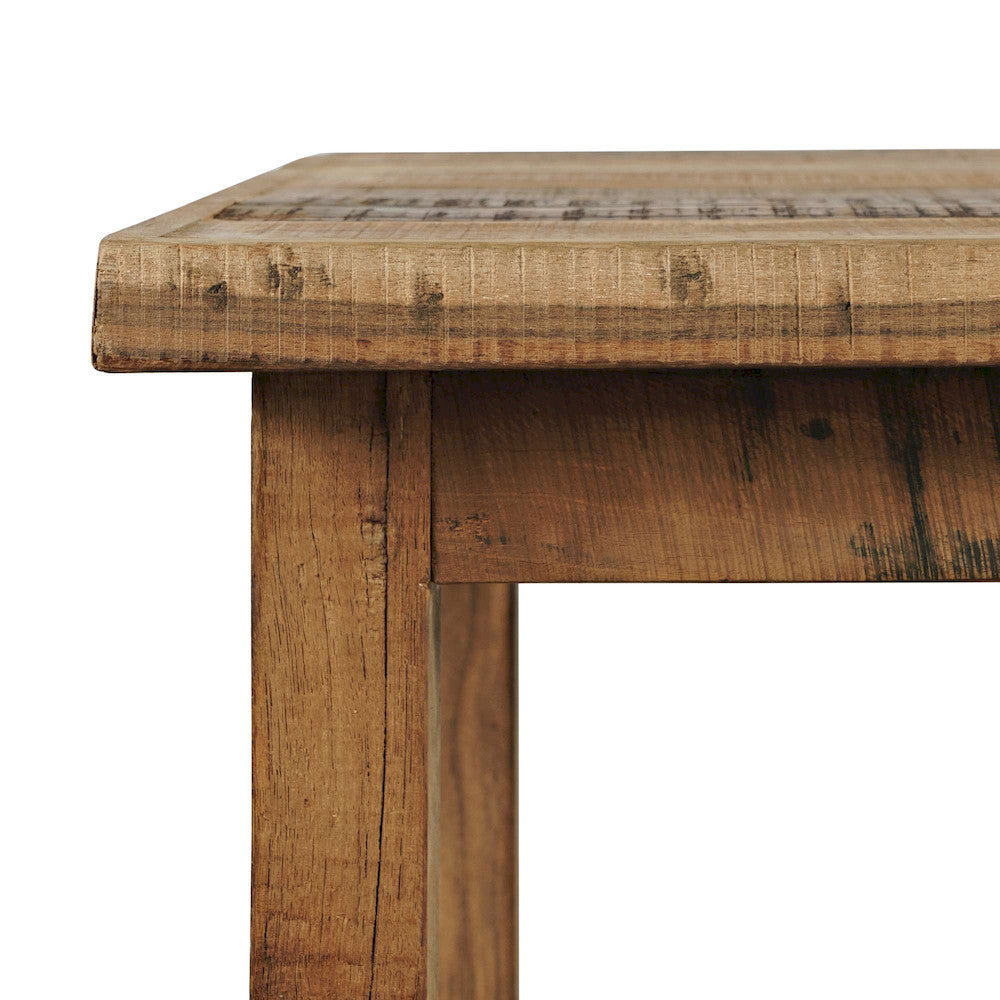 Jofran - Reclamation Rustic Reclaimed Solid Wood Chairside End Table with Storage Shelf, Rustic Unfinished Brown - 2300-7 view 4