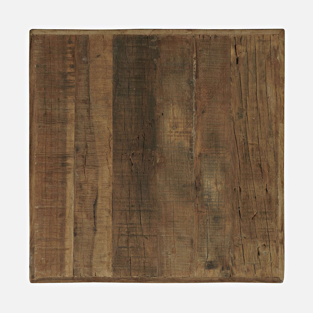 Jofran - Reclamation Rustic Reclaimed Solid Wood Square End Table with Storage Shelf, Rustic Unfinished Brown - 2300-3 view 8