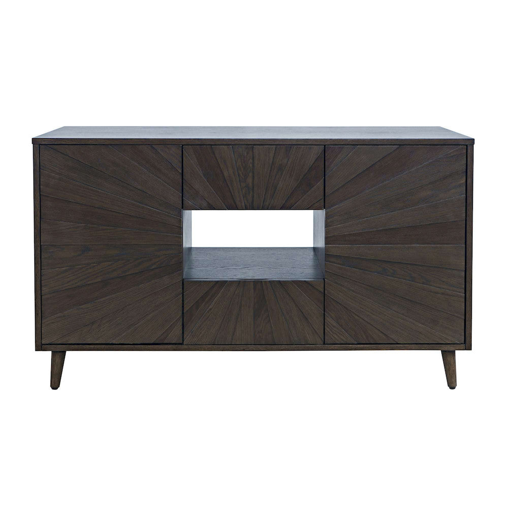 Jofran - Reece 50in Mid-Century Modern Starburst TV Stand Console Storage Cabinet in Americano - 2485-50 view 1