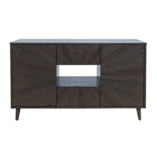 Jofran - Reece 50in Mid-Century Modern Starburst TV Stand Console Storage Cabinet in Americano - 2485-50 view 1