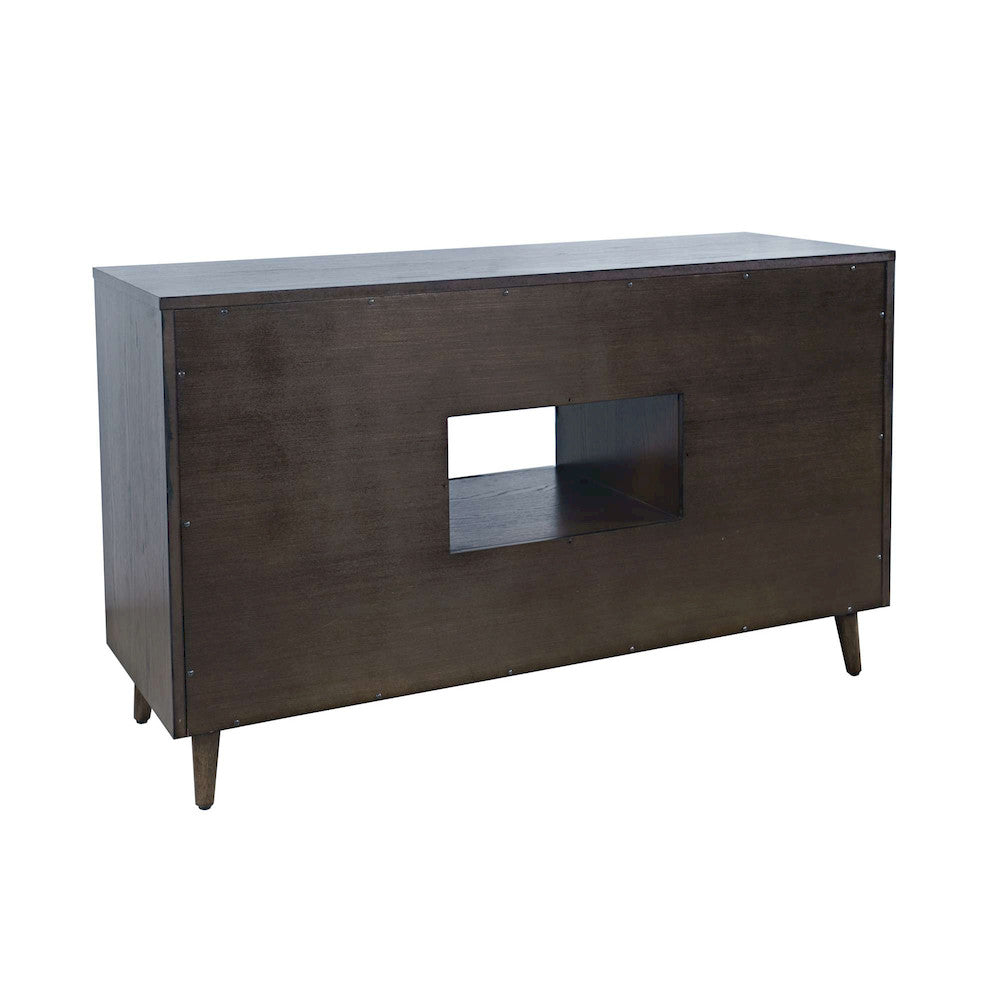 Jofran - Reece 50in Mid-Century Modern Starburst TV Stand Console Storage Cabinet in Americano - 2485-50 view 3