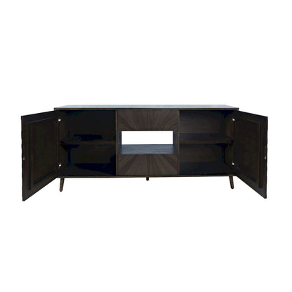 Jofran - Reece 50in Mid-Century Modern Starburst TV Stand Console Storage Cabinet in Americano - 2485-50 view 4