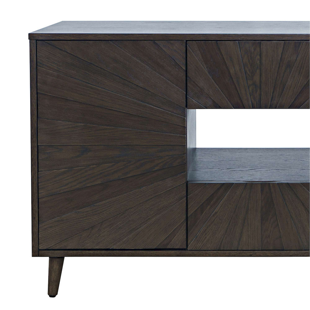 Jofran - Reece 50in Mid-Century Modern Starburst TV Stand Console Storage Cabinet in Americano - 2485-50 view 7