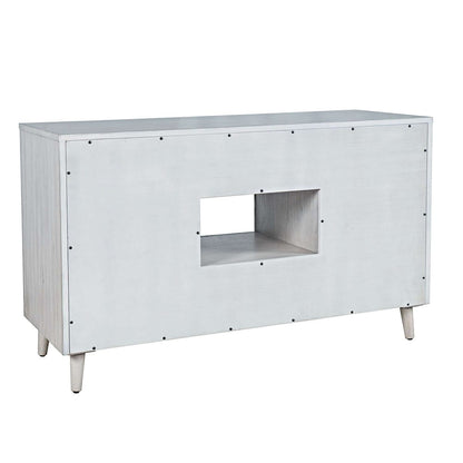 Jofran - Reece 50in Mid-Century Modern Starburst TV Stand Console Storage Cabinet in Light Ash - 2483-50 view 3