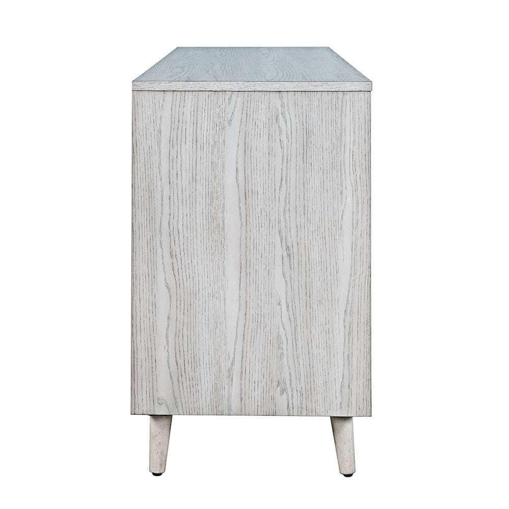 Jofran - Reece 50in Mid-Century Modern Starburst TV Stand Console Storage Cabinet in Light Ash - 2483-50 view 9