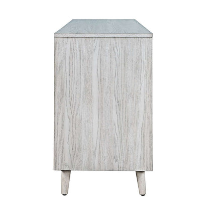 Jofran - Reece 50in Mid-Century Modern Starburst TV Stand Console Storage Cabinet in Light Ash - 2483-50 view 9