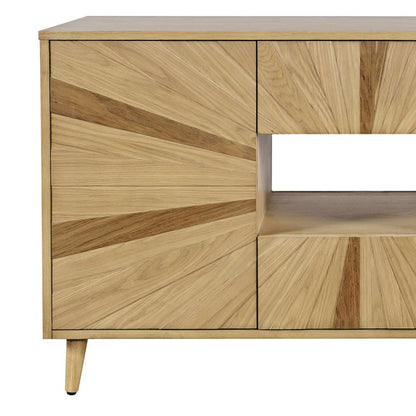 Jofran - Reece 50in Mid-Century Modern Starburst TV Stand Console Storage Cabinet in Light Oak - 2484-50 view 7