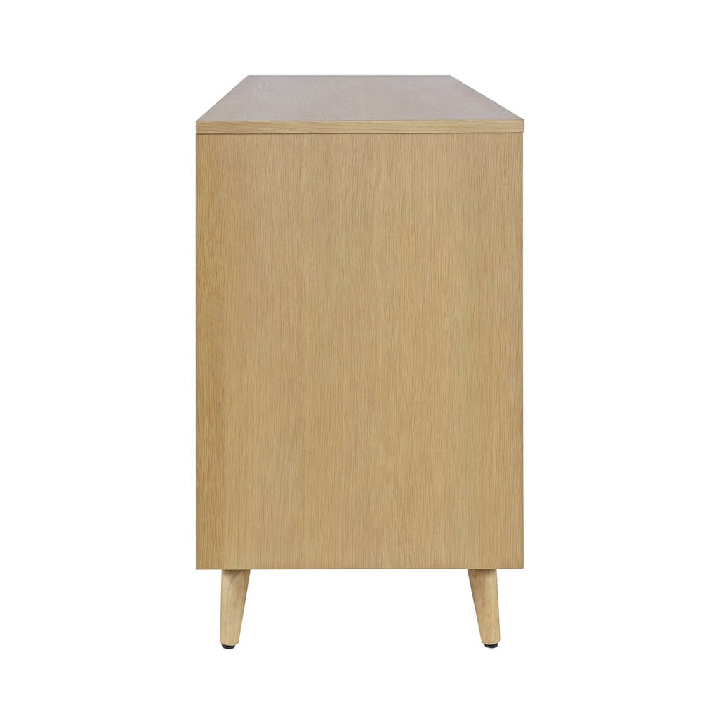 Jofran - Reece 50in Mid-Century Modern Starburst TV Stand Console Storage Cabinet in Light Oak - 2484-50 view 9