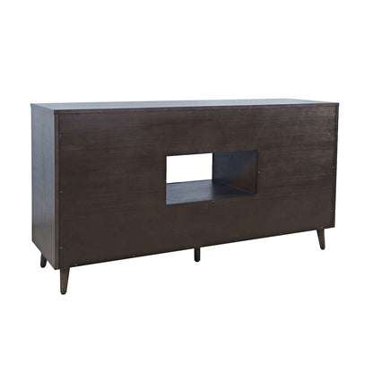 Jofran - Reece 60in Mid-Century Modern Starburst TV Stand Console Storage Cabinet in Americano - 2485-60 view 3