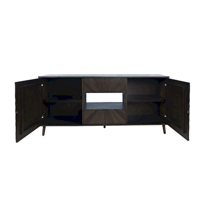Jofran - Reece 60in Mid-Century Modern Starburst TV Stand Console Storage Cabinet in Americano - 2485-60 view 4