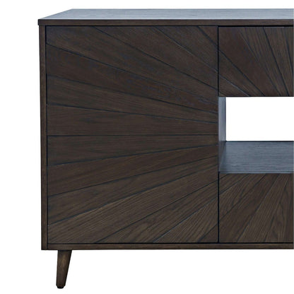 Jofran - Reece 60in Mid-Century Modern Starburst TV Stand Console Storage Cabinet in Americano - 2485-60 view 7