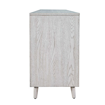 Jofran - Reece 60in Mid-Century Modern Starburst TV Stand Console Storage Cabinet in Light Ash - 2483-60 view 9