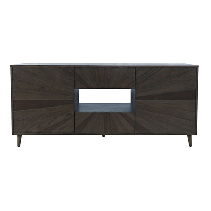 Jofran - Reece 70in Mid-Century Modern Starburst TV Stand Console Storage Cabinet in Americano - 2485-70 view 1