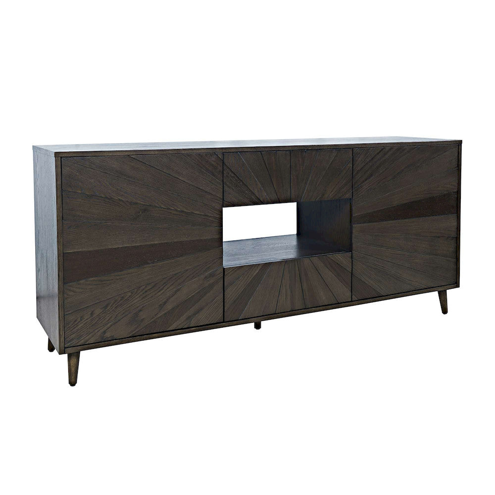 Jofran - Reece 70in Mid-Century Modern Starburst TV Stand Console Storage Cabinet in Americano - 2485-70 view 2
