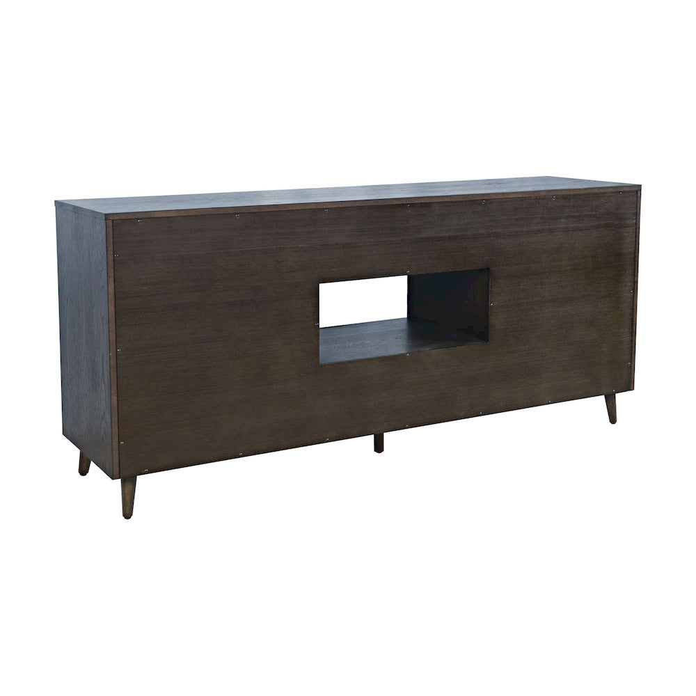 Jofran - Reece 70in Mid-Century Modern Starburst TV Stand Console Storage Cabinet in Americano - 2485-70 view 3