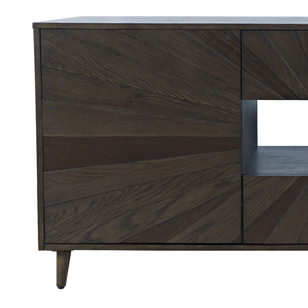 Jofran - Reece 70in Mid-Century Modern Starburst TV Stand Console Storage Cabinet in Americano - 2485-70 view 6