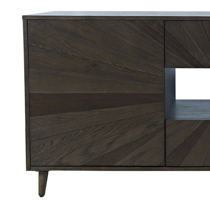 Jofran - Reece 70in Mid-Century Modern Starburst TV Stand Console Storage Cabinet in Americano - 2485-70 view 6